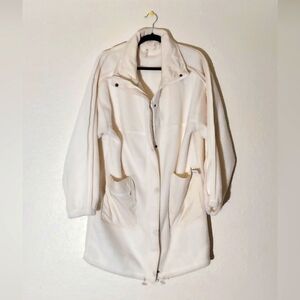 Free People Movement Polar Bear White Full Zip Oversized Jacket Women's Sz M NWT